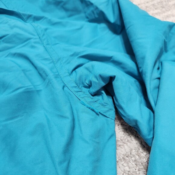 VTG Woolrich women's faux sherpa fleece utility bomber jacket aqua size S - Picture 10 of 11